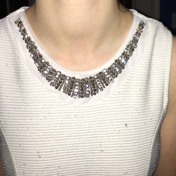 White Shimmer Formal Dress- Worn Once - Picture 3 of 3